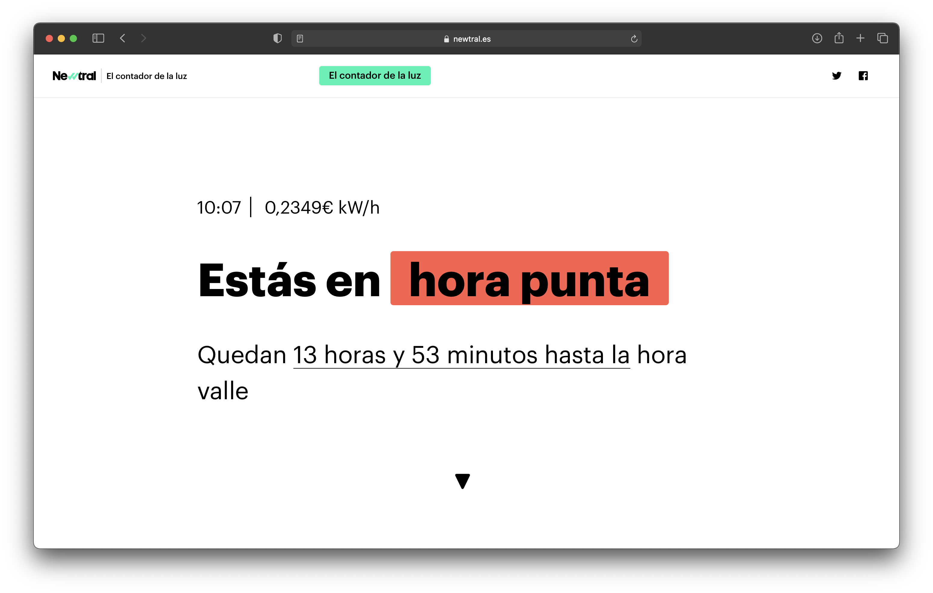 El contador de la luz