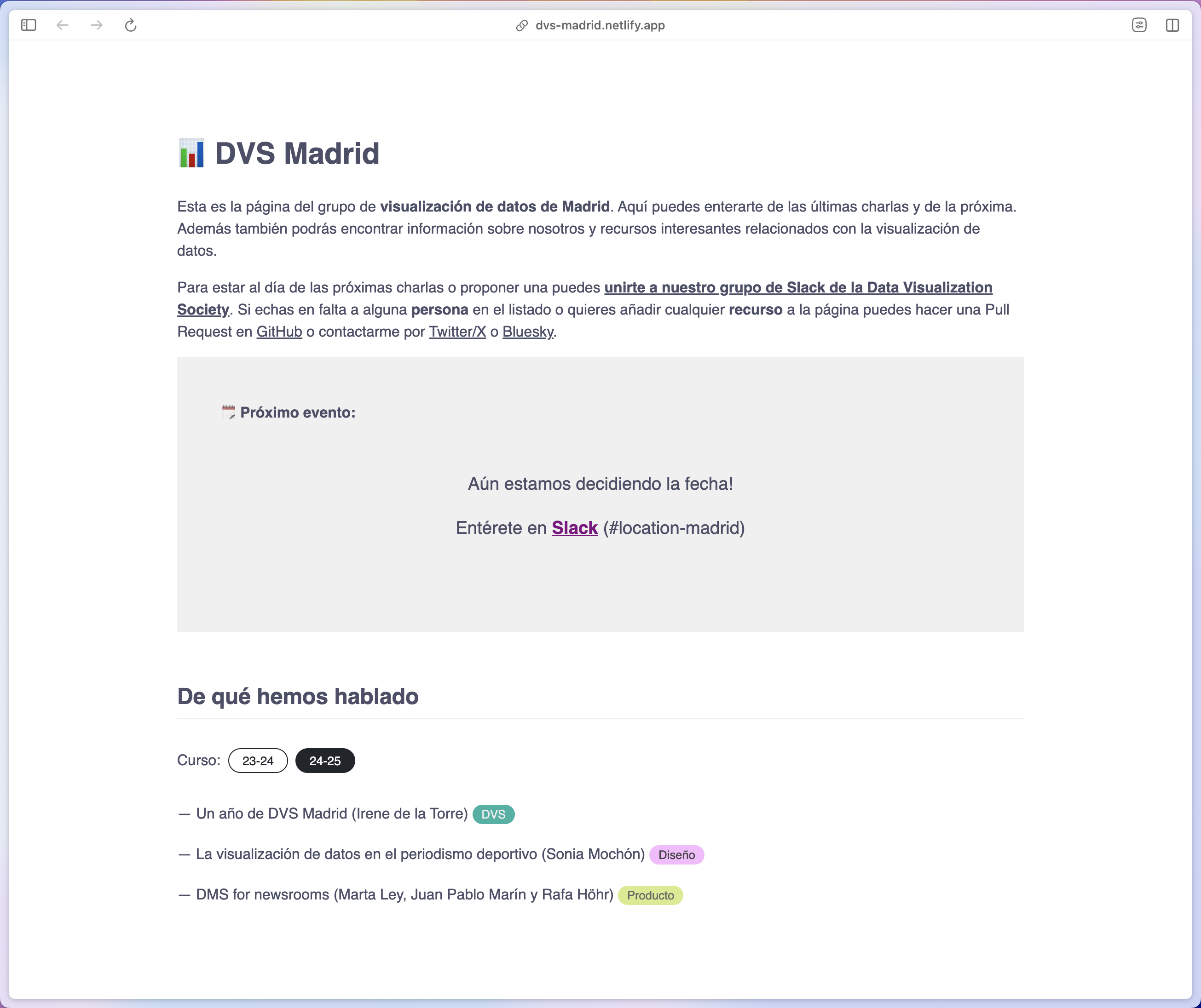 Web DVS Madrid